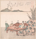 Nanamaro and His Followers Looking at the Moon in China by Kubo Shunman - Ukiyo-e canvas print