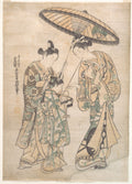 Two Figures by Okumura Masanobu - Ukiyo-e canvas print