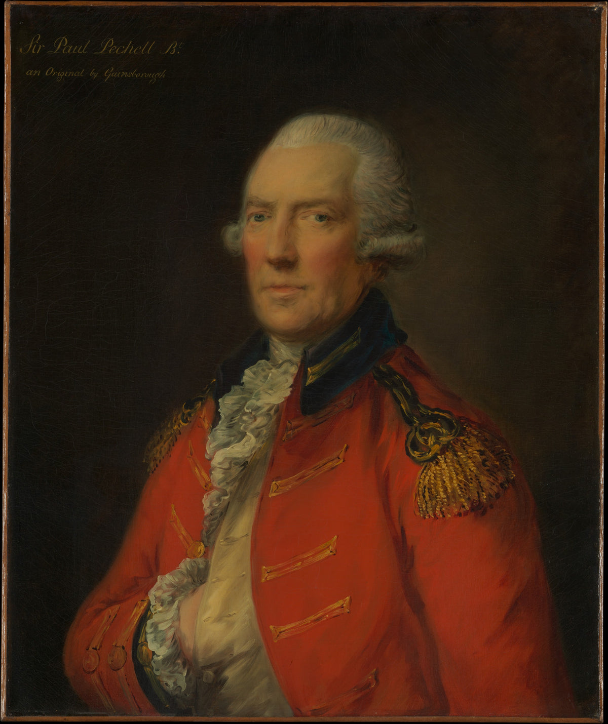 Lieutenant Colonel Paul Pechell 17241800 by Thomas Gainsborough - Oil Painting canvas print