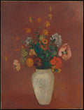 Bouquet in a Chinese Vase by Odilon Redon - Symbolist canvas print