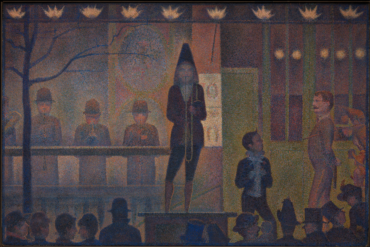Circus Sideshow Parade de cirque by Georges Seurat - Pointillist canvas print