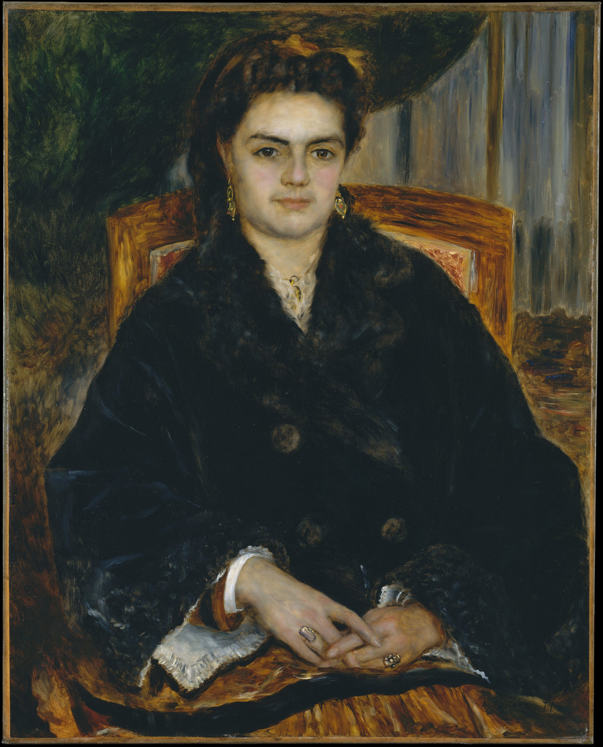 Madame douard Bernier Marie-Octavie-Stphanie Laurens, 18381920 by Auguste Renoir - Impressionist canvas print