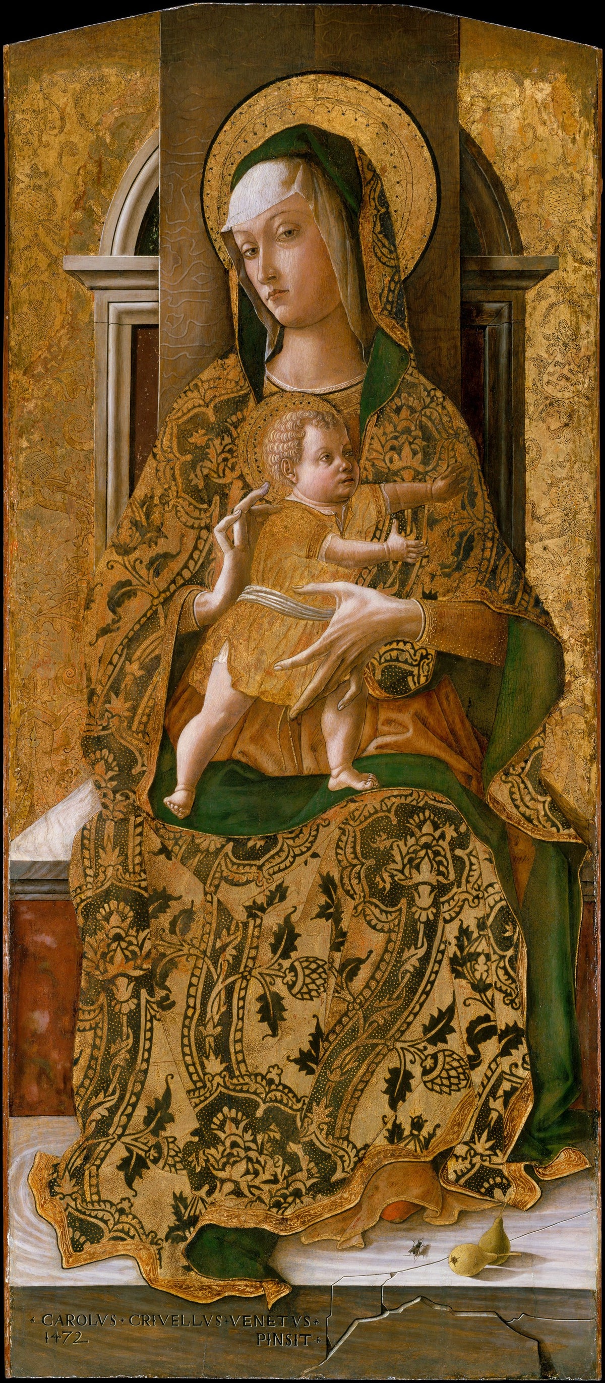 Madonna and Child Enthroned by Carlo Crivelli - Tempera canvas print