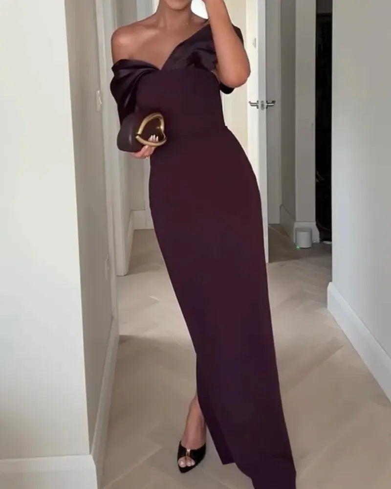 Elegant Off-the-shoulder Party Dress