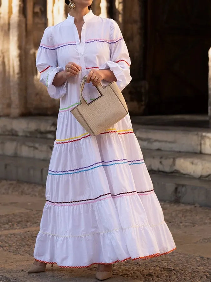 Women's Casual Solid Color Shirt Dress