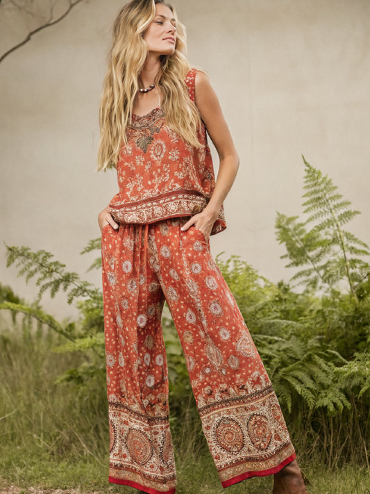 Women's Cotton Bohemian Resort Set