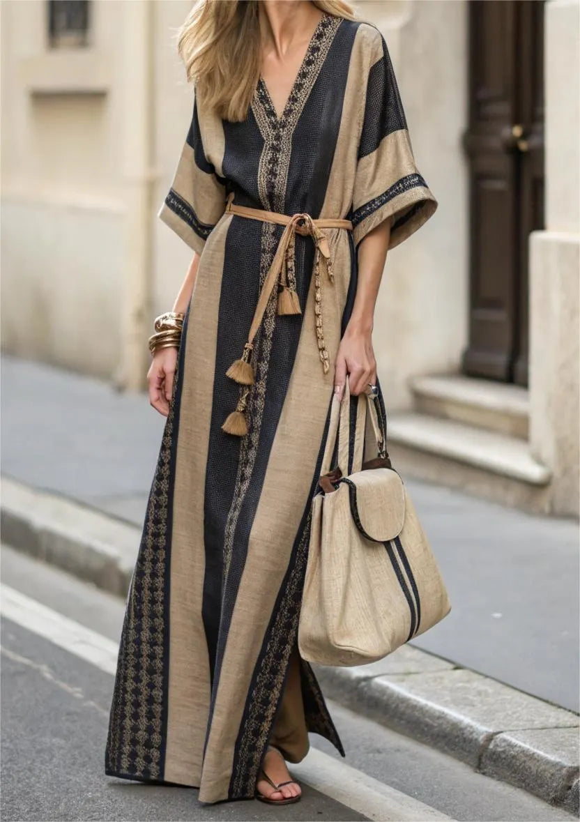 Cotton and Linen Elegant Robe