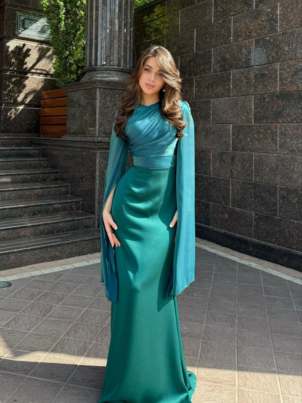 Elegant Satin Fitted Dress