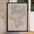 Nouvelle carte de l'Afrique Poster by Moryarty - Oil Painting canvas print