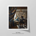 The Art of Painting  Vermeer  Art Print by Without A Frame - Oil Painting canvas print