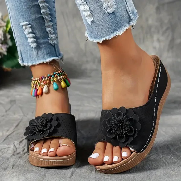 Women's Wedge Peep-Toe Open-Toe Sandals