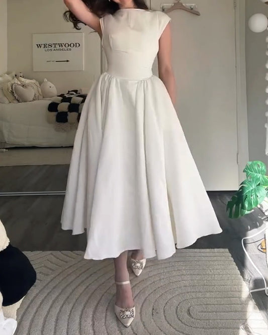 Fashion Elegant Solid Color Dress