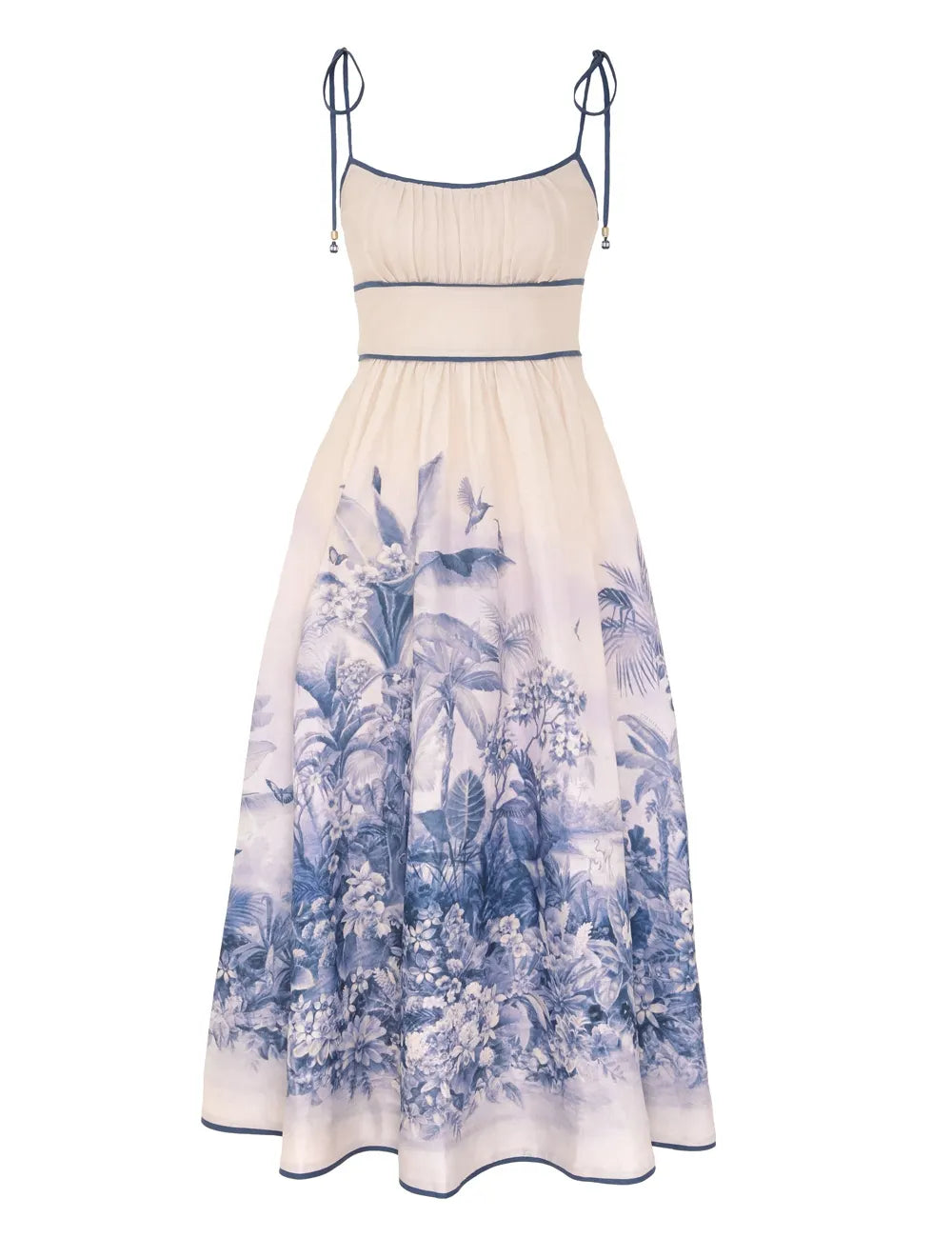 Vintage Resort Floral Halter Dress