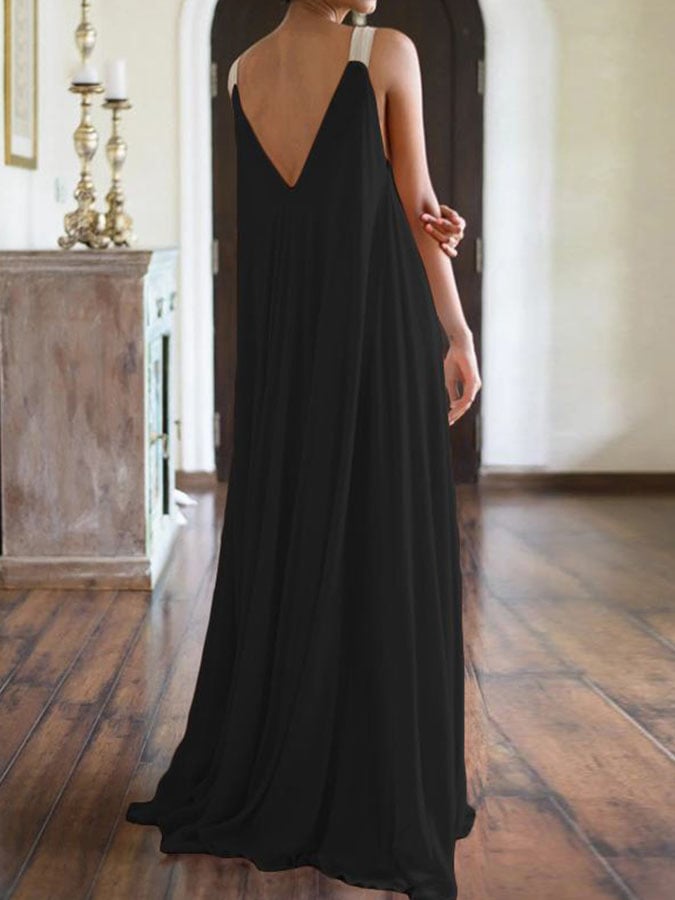 Women's Casual Solid Bohemian Dress