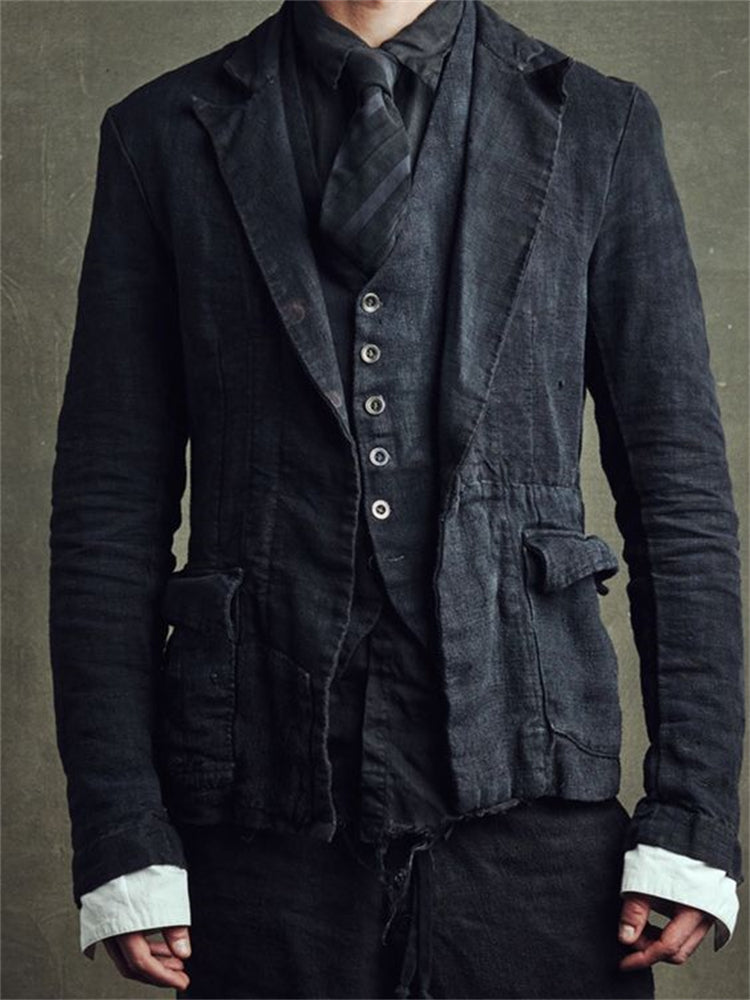 Men's Vintage British Linen Blend Jacket