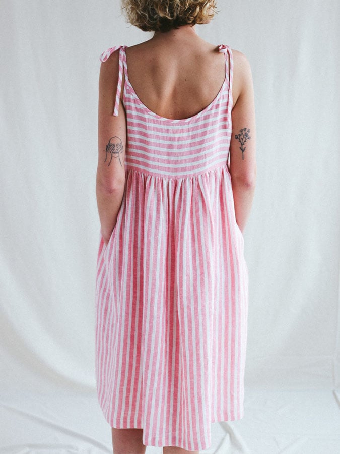 Women's Casual Strap Striped Print Dress
