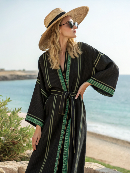 Women's Cotton and Linen Elegant Robe