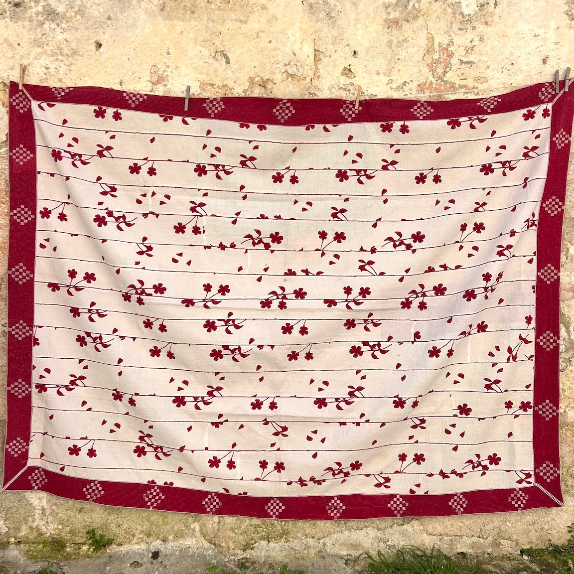 Cotton Kantha Double Bed Cover