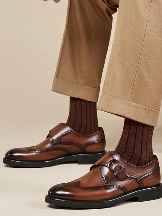 Men's Classic British Brogue Leather Shoes