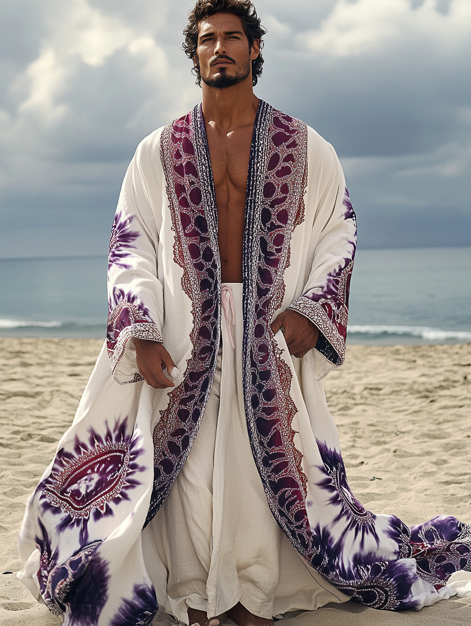 Men's Stylish Ethnic Long Kaftan Cardigan