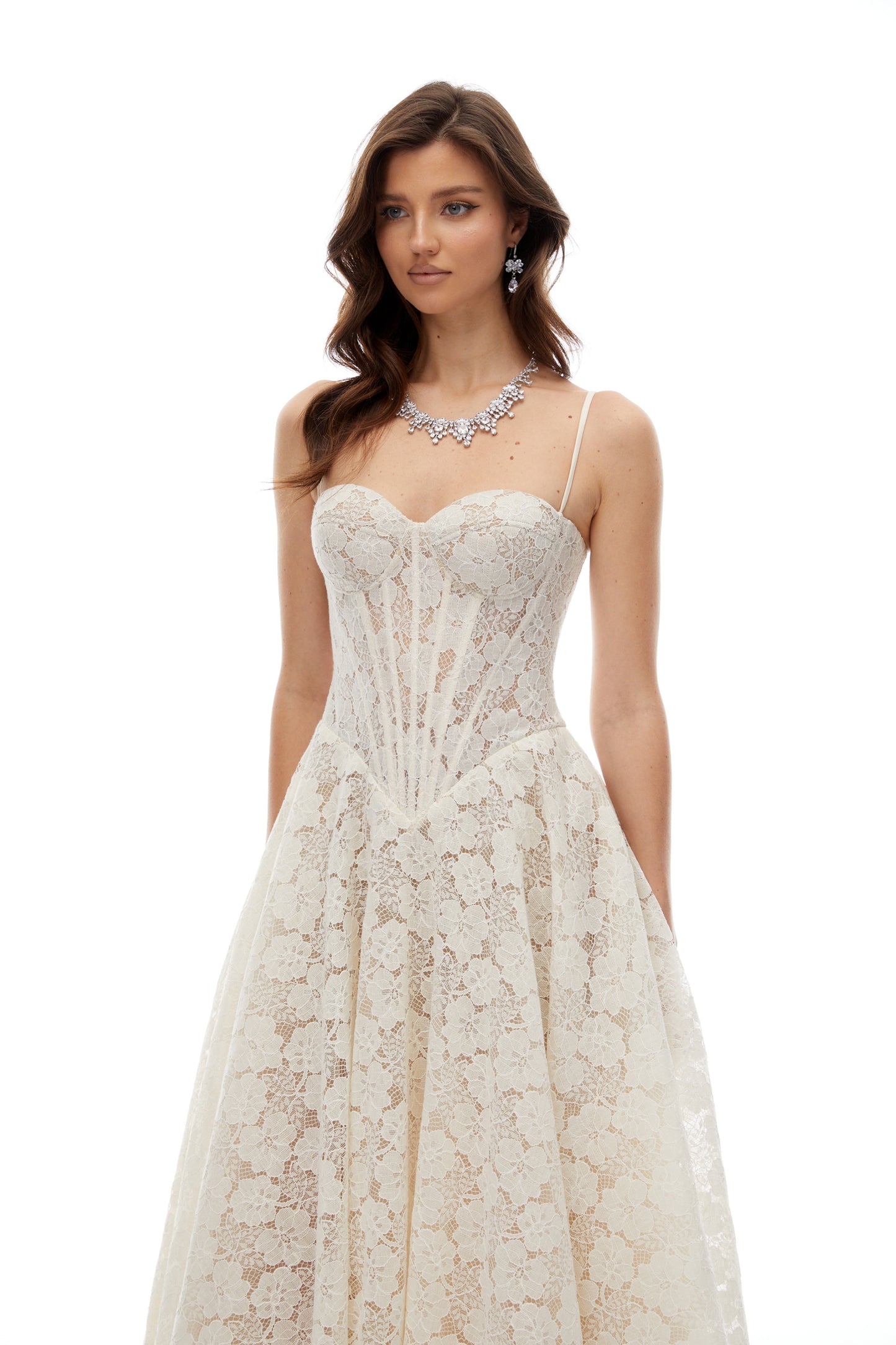 Lace Corset Maxi Gown