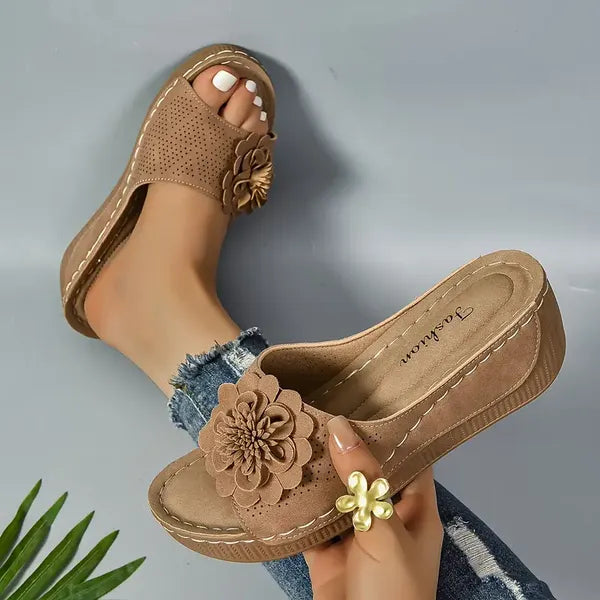 Women's Wedge Peep-Toe Open-Toe Sandals