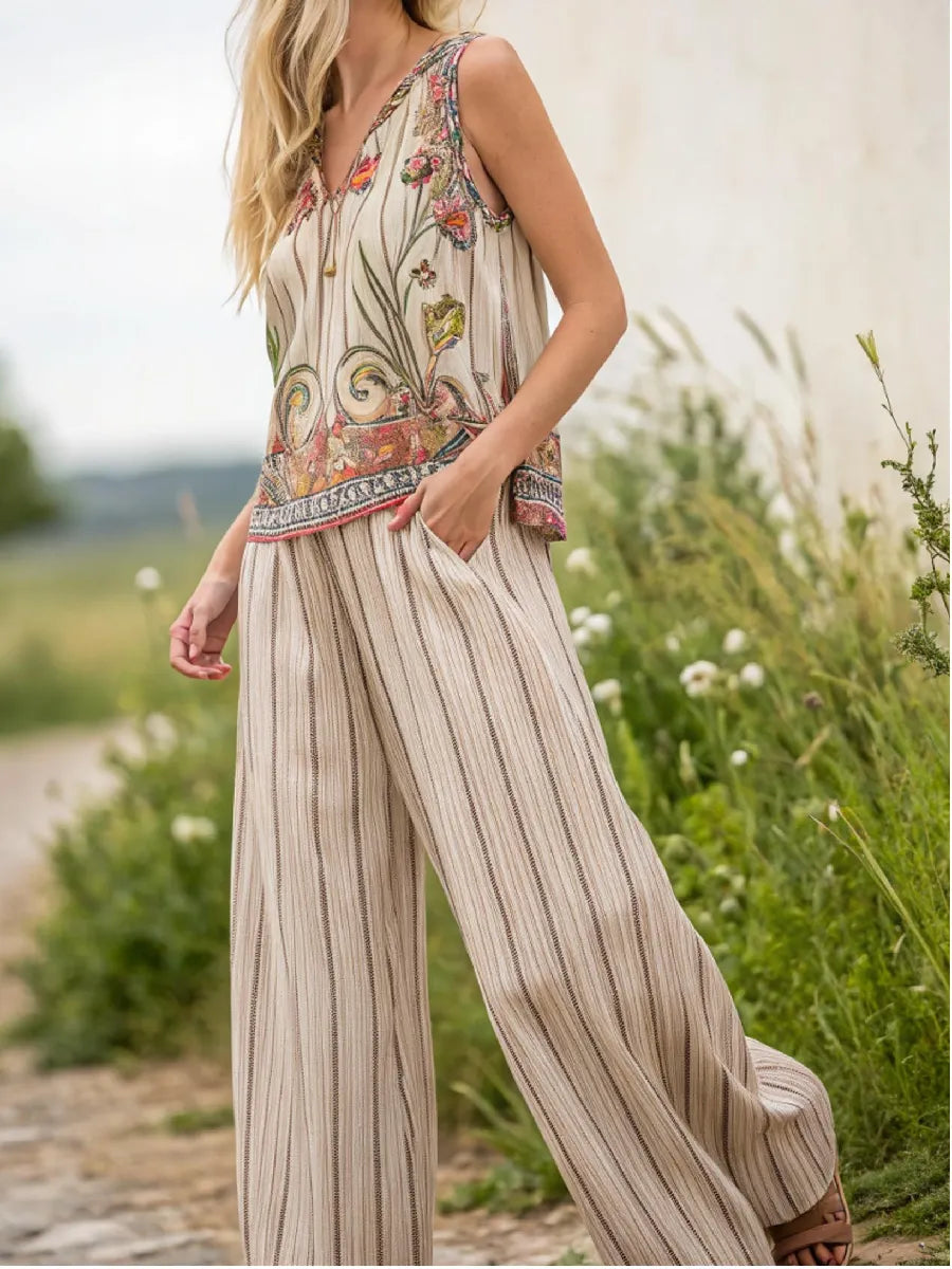 Women's Cotton Bohemian Resort Set