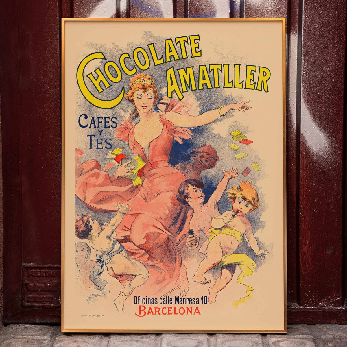 Chocolate Amatller Poster by Moryarty - Oil Painting canvas print
