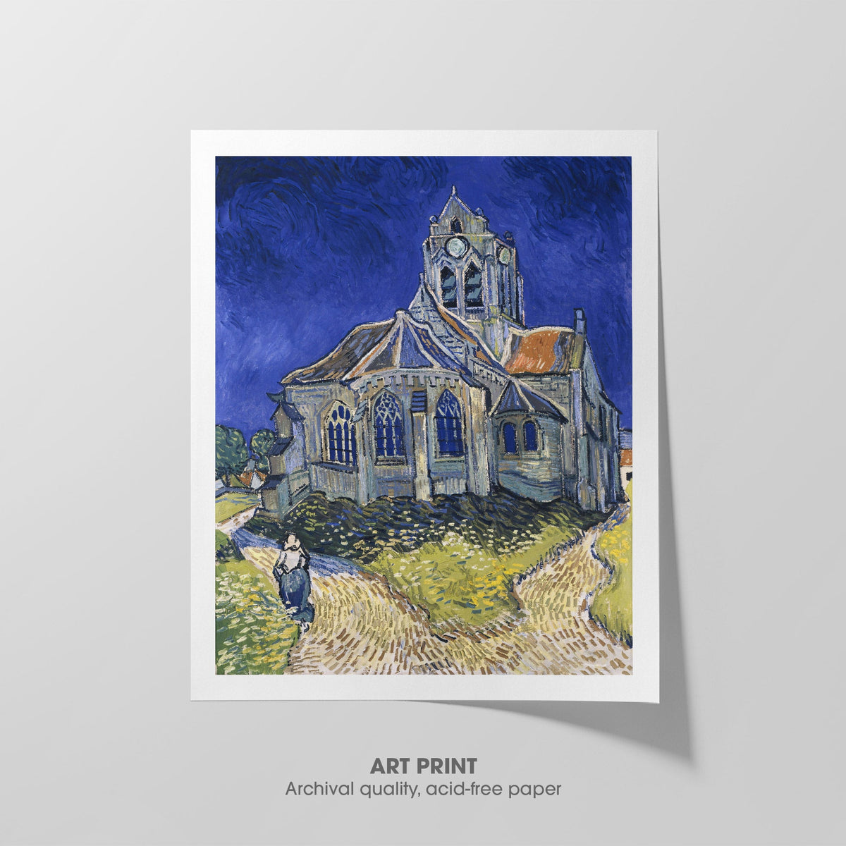 The Church at Auvers  Van Gogh  Art Print by Without A Frame - Oil Painting canvas print