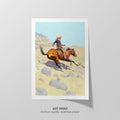The Cowboy  Remington  Art Print by Without A Frame - Oil Painting canvas print