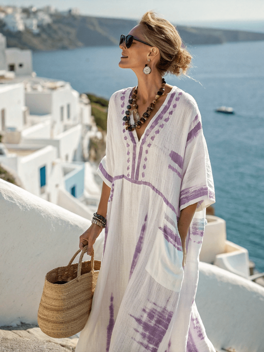 Women's Linen Solid Color Loose Dress