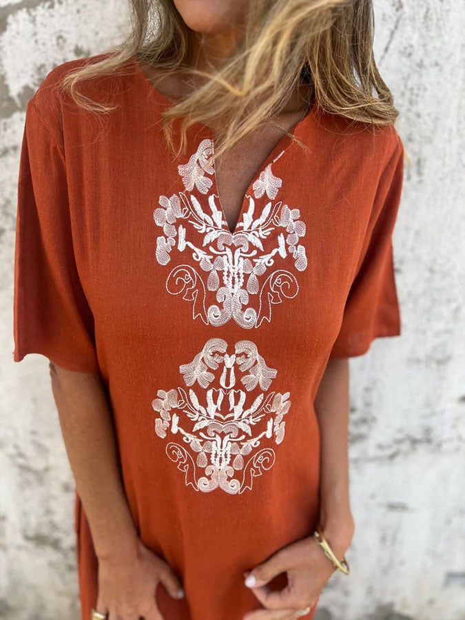 Women's Casual Solid Color Shirt Dress