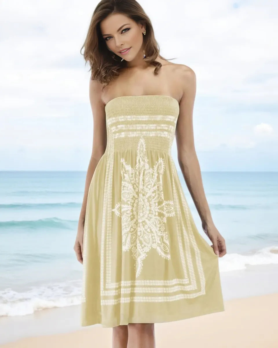 Casual And Atylish Atrapless Midi Dress