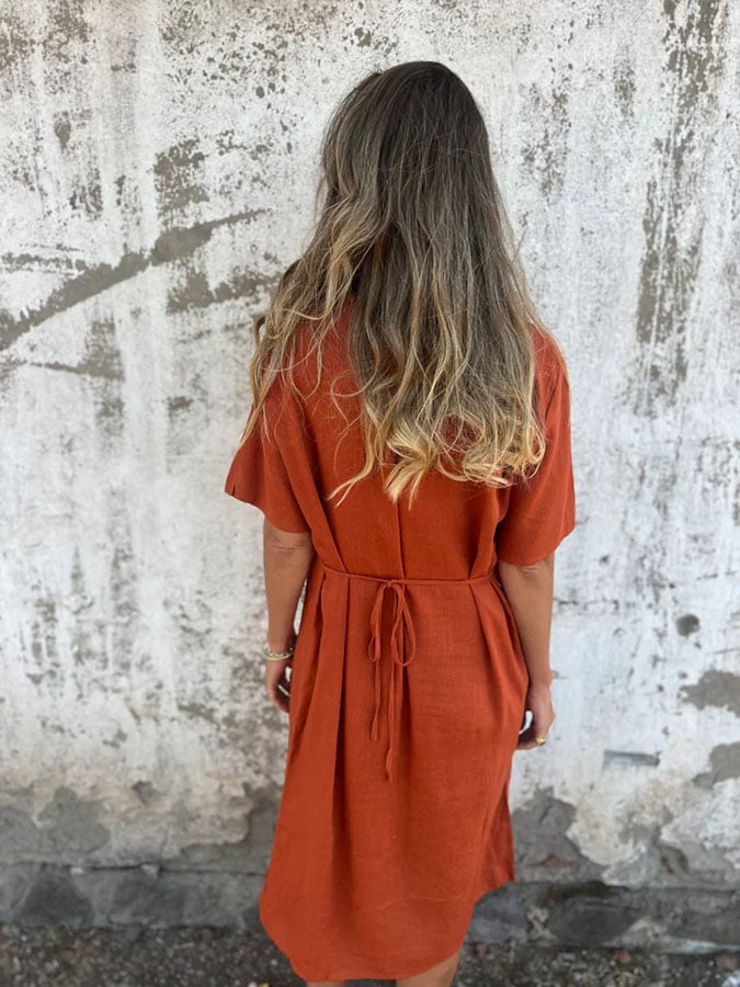 Women's Casual Solid Color Shirt Dress