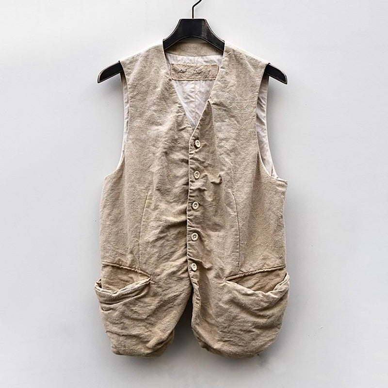 Men's Vintage Pocket And Button Classics Casual Vest
