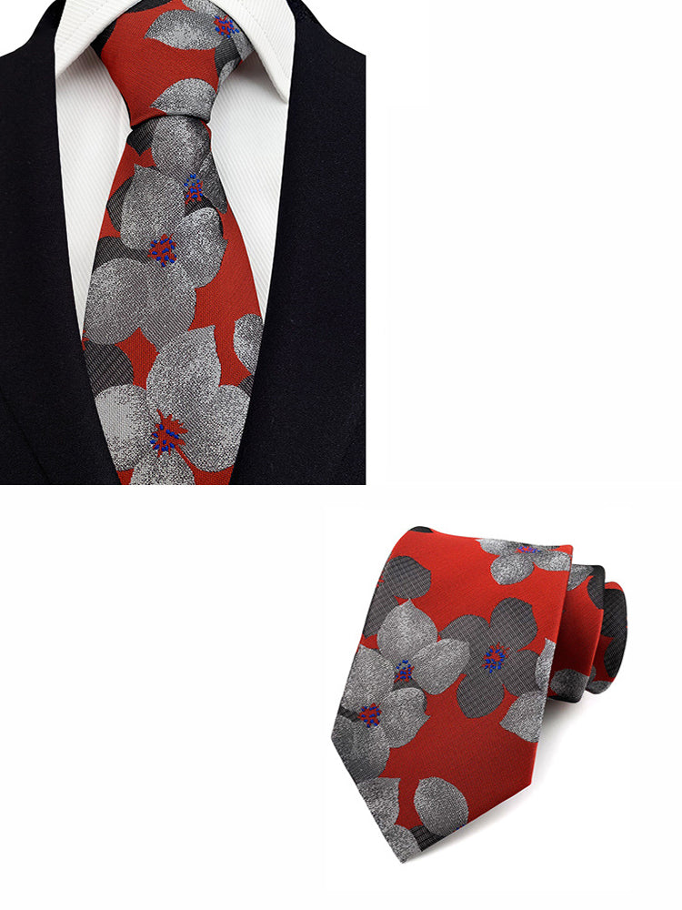 Men's Vintage Floral Pattern Classic Tie