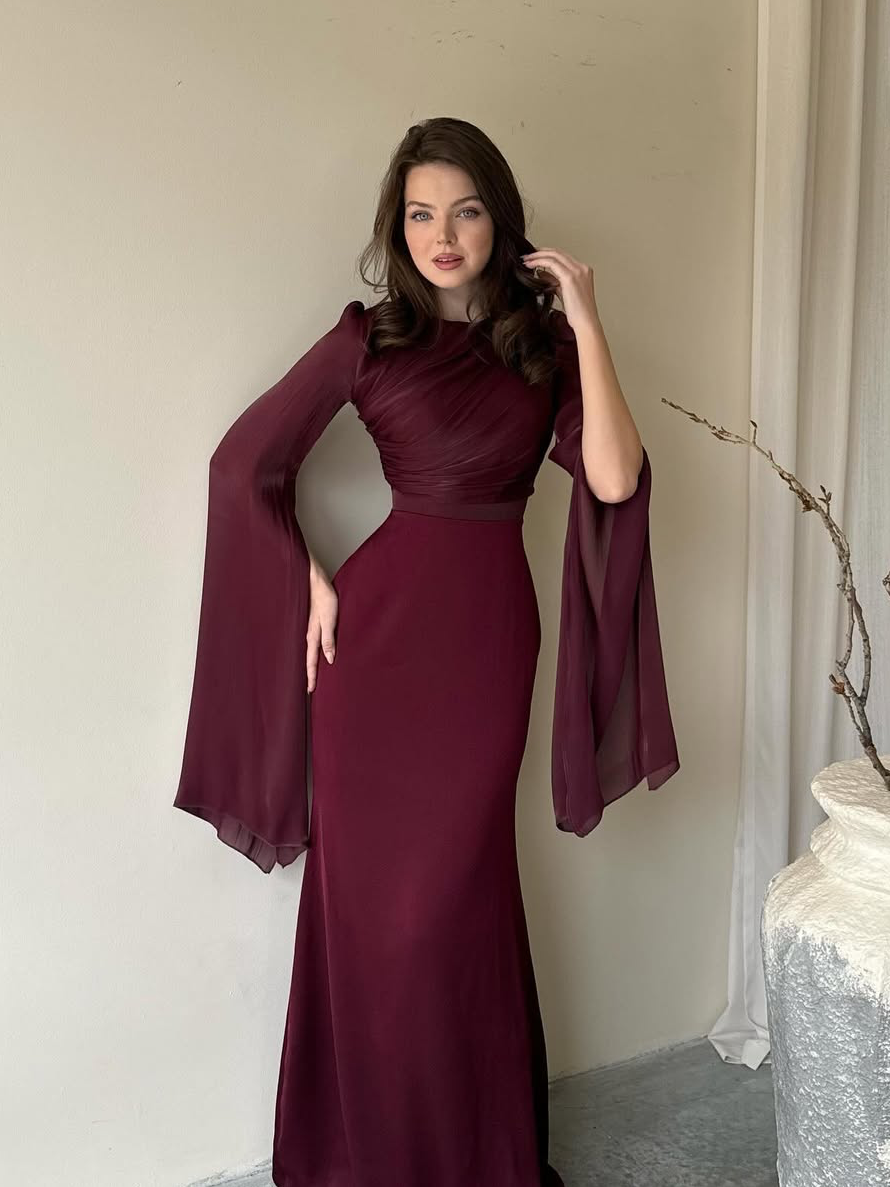 Elegant Satin Fitted Dress