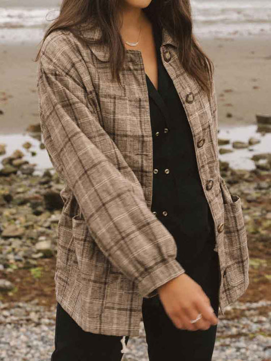 Women's Vintage Simple Linen Blend Long Shirt