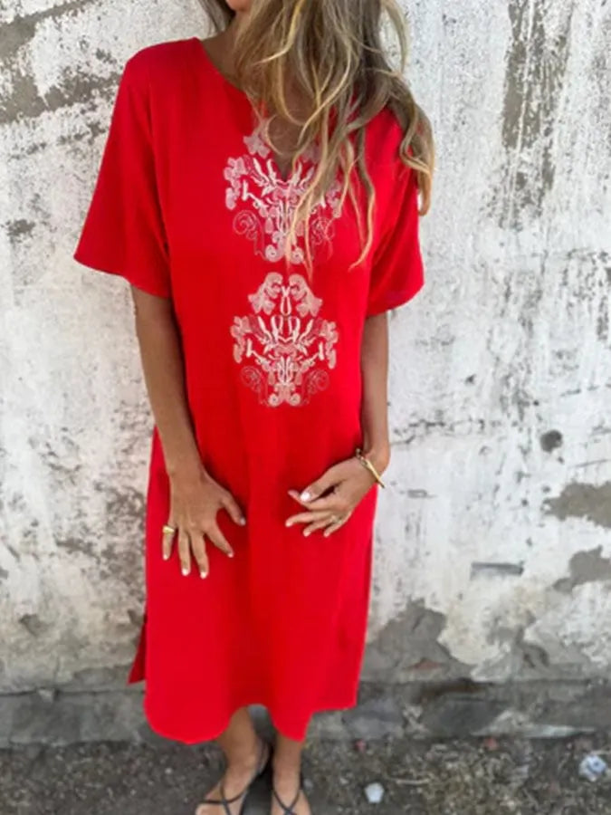Women's Casual Solid Color Shirt Dress