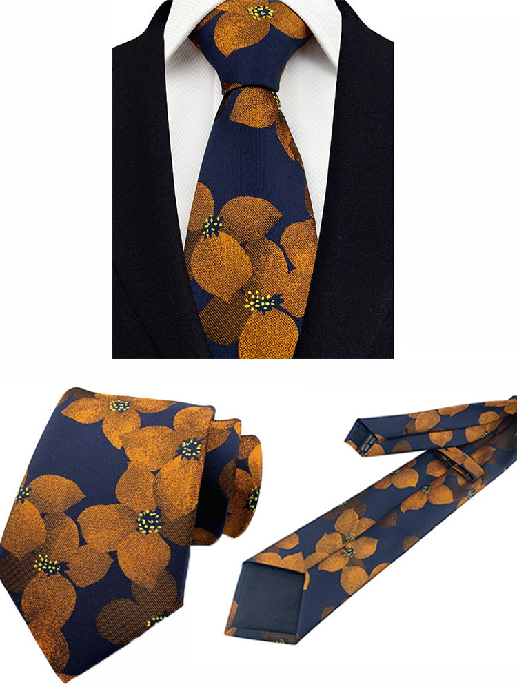 Men's Vintage Floral Pattern Classic Tie