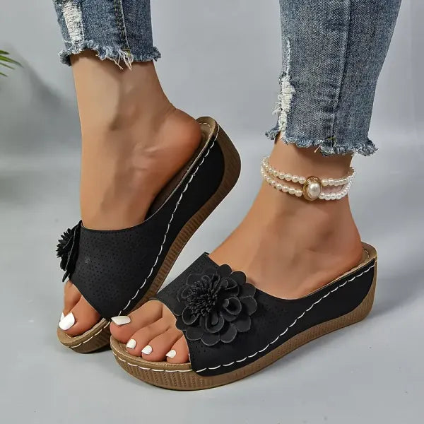 Women's Wedge Peep-Toe Open-Toe Sandals