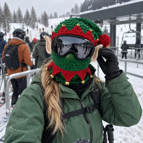 🎅🏂 3D Christmas Knit Ski Mask | Warm Full-Face Cover in 3 Festive Styles for Ski Trips, Parties & Winter Adventures ❄️