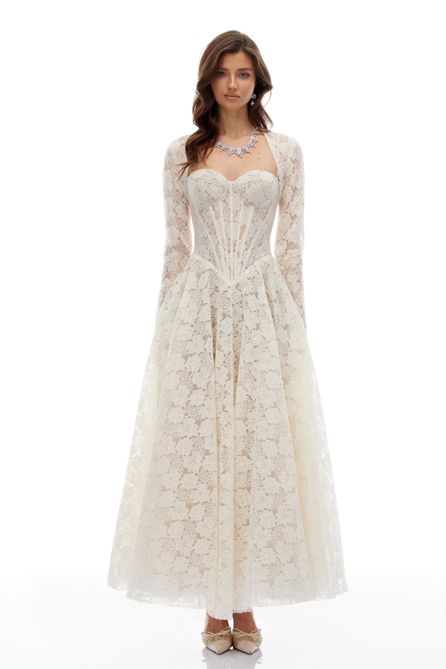 Lace Corset Maxi Gown