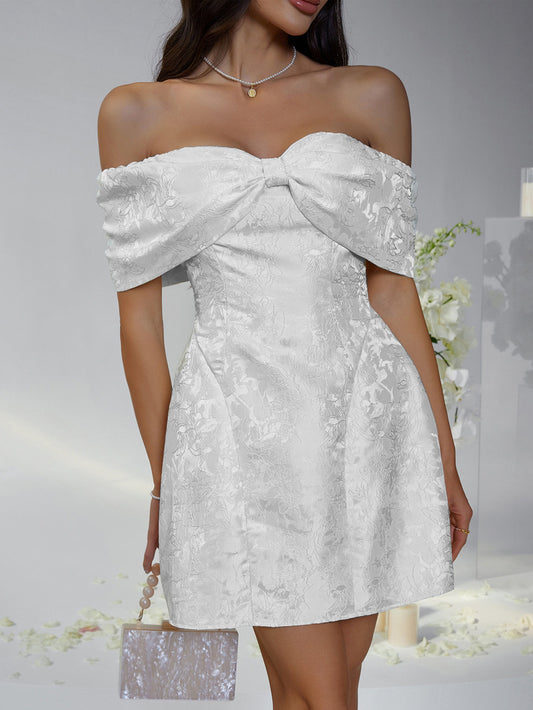 Women's Strapless Bow Homecoming Dress