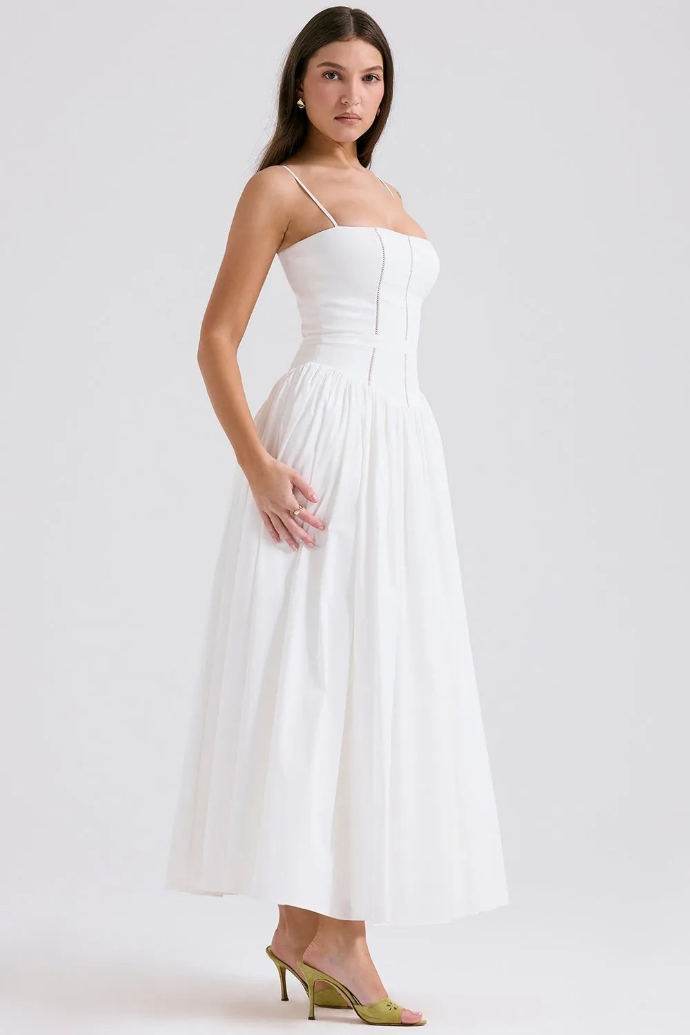 Sundress – Corset Midi Dress with Adjustable Straps