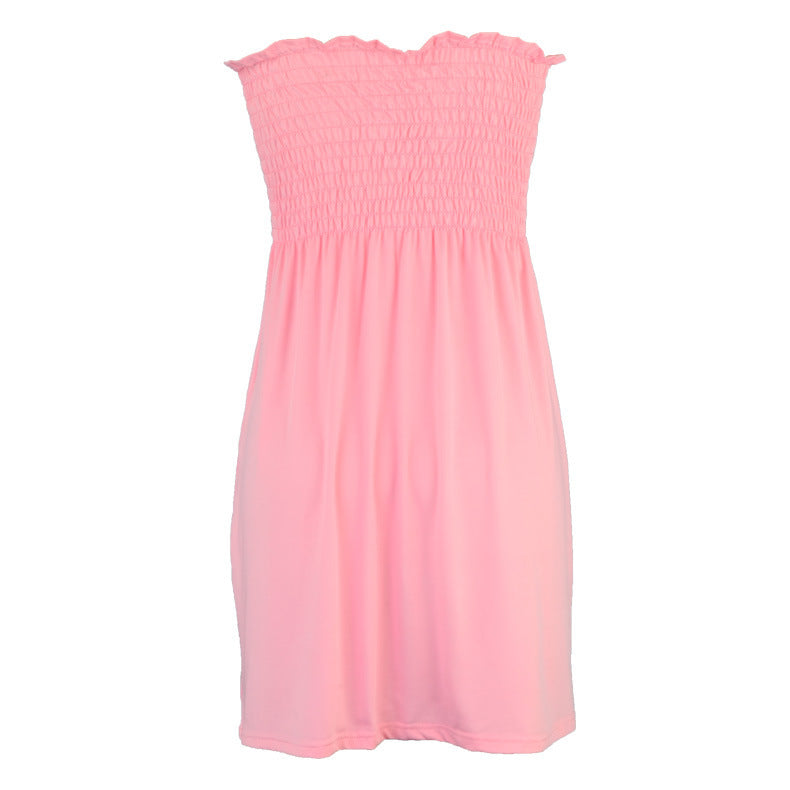 Strapless Sleeveless Off-Shoulder Mini Dress