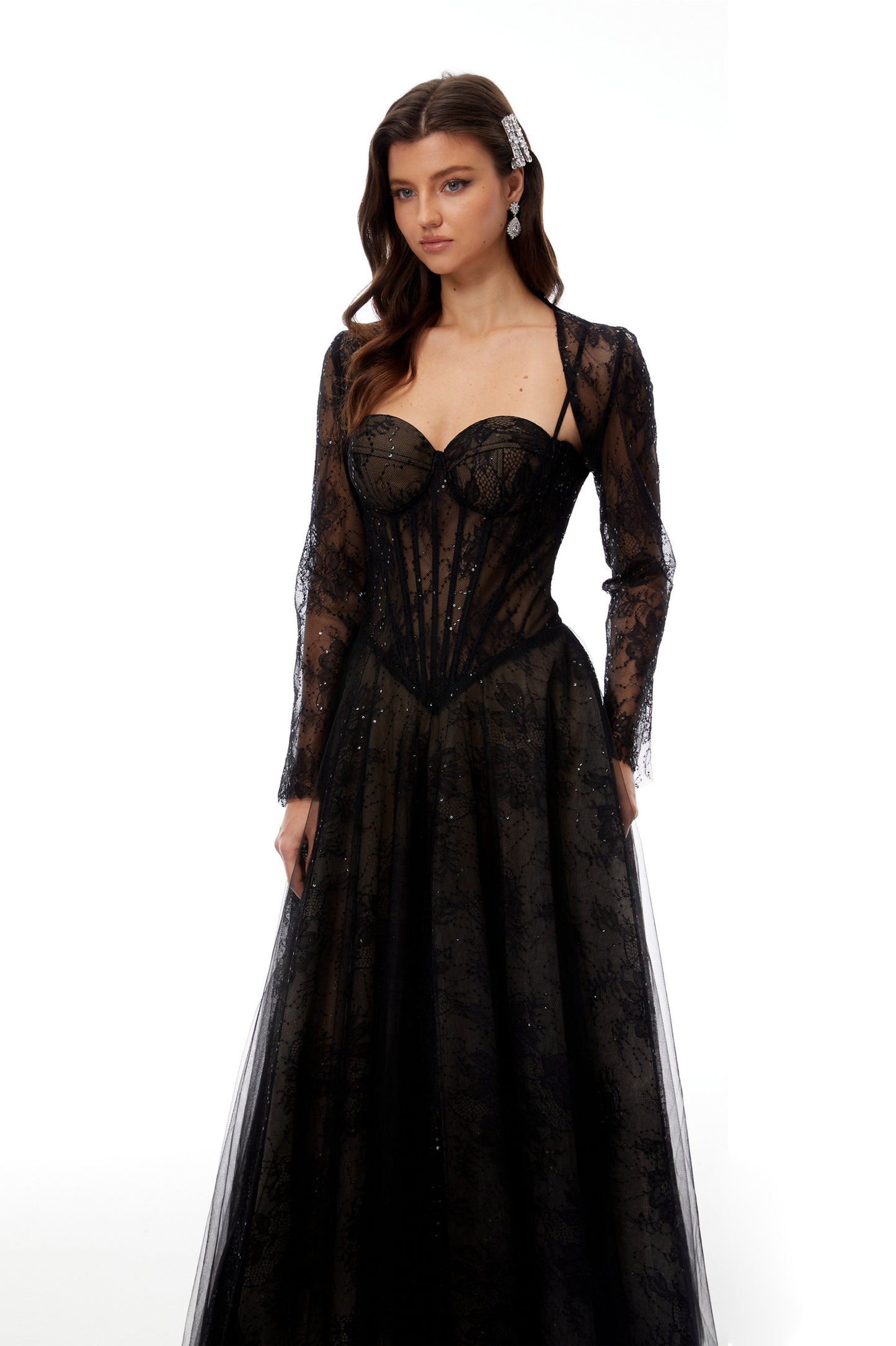 Lace Corset Maxi Gown