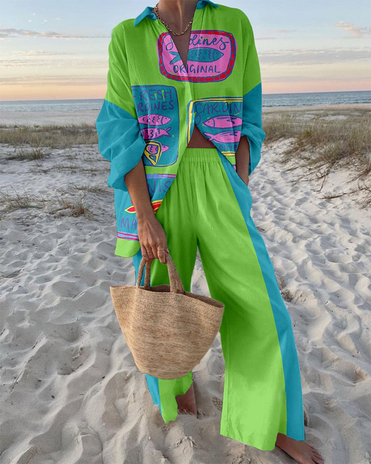Holiday Youth Print Two-Piece Set