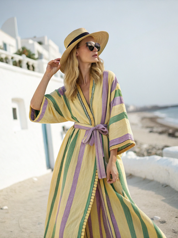 Cotton and Linen Elegant Robe