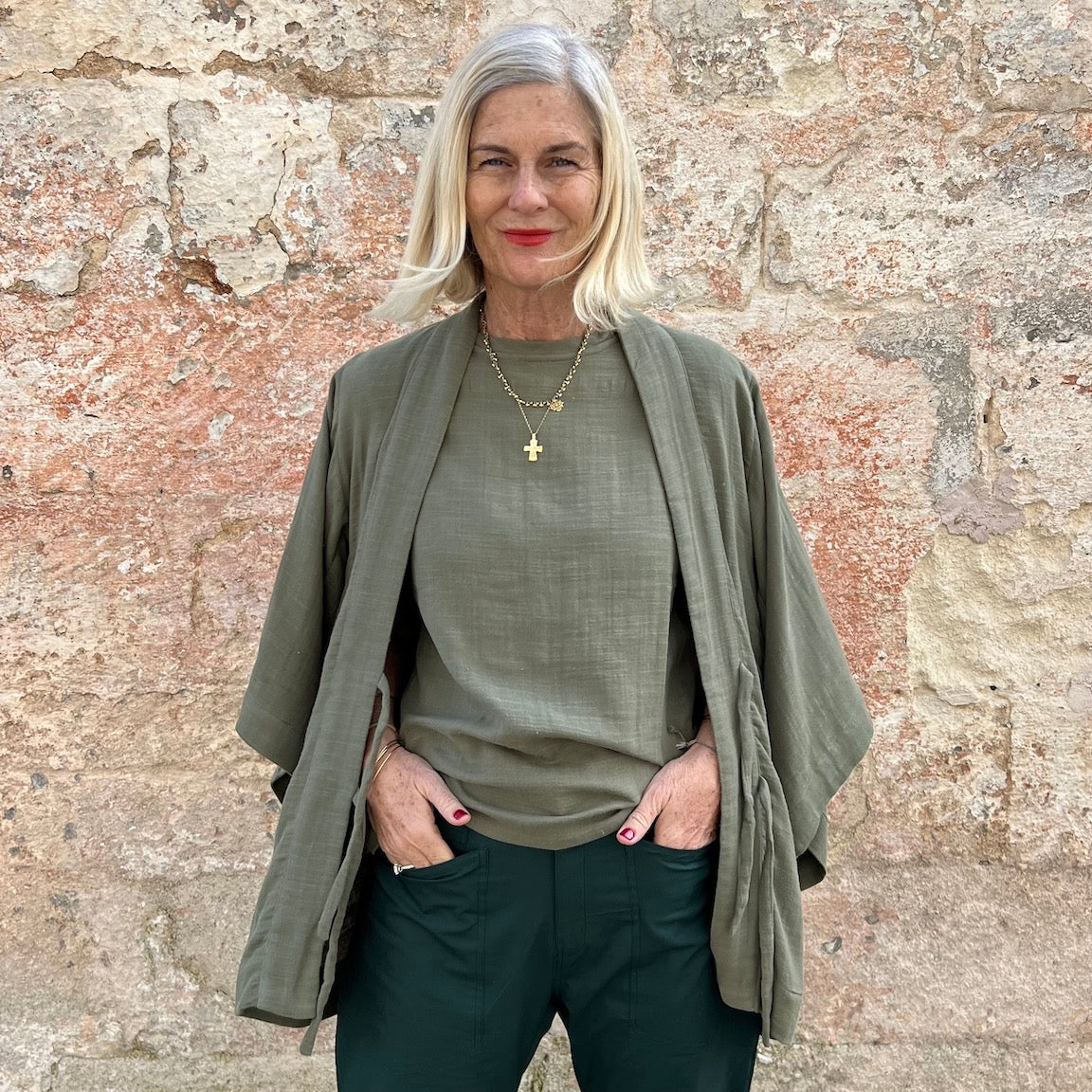 Cotton Gauze Kimono Jacket
